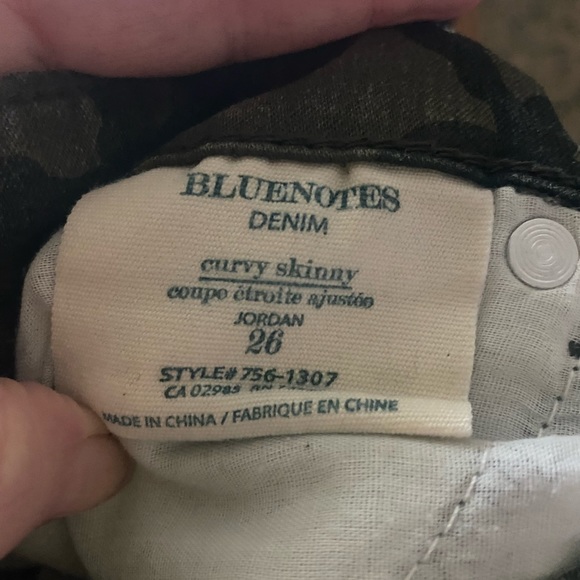 ❤️ Bluenotes Denim Curvy Skinny Camo Jeans - Picture 5 of 5